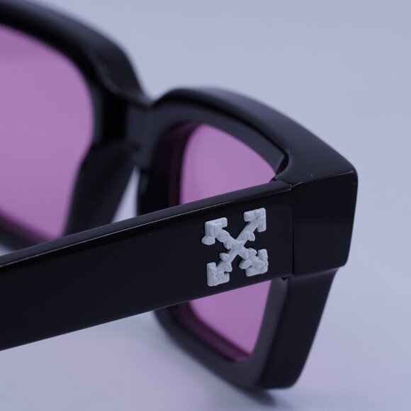 Off-White OERI008 VIRGIL 1030 Sunglasses Black Square Frame, Pink Lenses - Picture 6 of 11